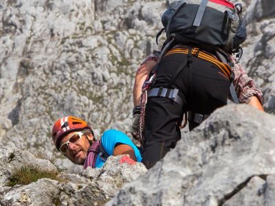 008-Bergfuehrer Christian Treimer im Gamsaengersteig